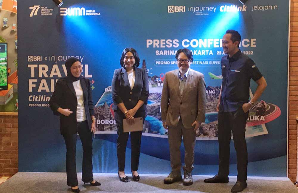 Bangkitkan Pariwisata Nasional, Injourney Gandeng BRI dan Citilink Selenggarakan â€œBRI Travel Fair 2022â€